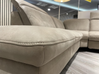 Hukla - Ecksofa Heidi Leder Aurelia Alu Grau Metallkufe Edelstahlfarbig Silber - 5
