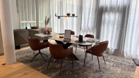 Cattelan Italia - Esstisch Tyron Platte Keramik Marmor Weiß Gestell Metall Bronze Matt - 3