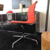 einzelstuehle-vitra-stuhl-aluminium-chair-ea-101-stoff-hopsak-koralle-poppy-red-rot-374-03-64077-4