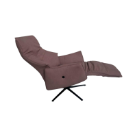 himolla - Relaxsessel 7911 S Lounger M Leder 27 Leonessa Lachs Braun Sternfuß Anthrazit Pulverbeschichtet Drehbar - 9
