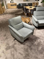 himolla - Sessel Cumurex 7270 Leder 22 Soft Nappa Jade Blau Gestell Metall Schwarz Pulverbeschichtet Mit Kopfstütze - 6