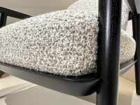 Bielefelder Werkstätten - Sessel Gatsby Stoff 12 Cooper Grau Gestell Esche Massiv Schwarz Gebeizt Inkl. Rückenkissen - 6