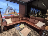 Stressless - Ecksofa Aurora Hoch Leder Paloma Marron Braun Füße Stahl - 3