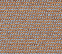 COR - 6er-Set Stuhl Jalis Stoff Arco Jade Blau-Orange Gestell Pulverbeschichtet Schwarz - 8
