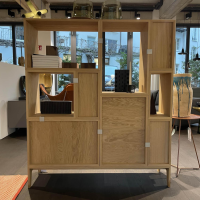 Muuto - Regalsystem Stacked Eiche Furniert Individuell Veränderbar Verbinderelemte Grau - 2