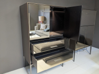 B&B Italia - Kommode Eucalipto Spiegel Bronzefarben Acrylharzbezug mit Beleuchtung - 3