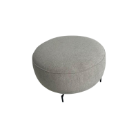 himolla - Hocker 8170 Stoff Jasmin Beige Grau Gestell Metall Schwarz - 2
