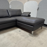 COR - Ecksofa Conseta Leder 284 Mocca Schwarz Braun Schmalfüße Verchromt Inklusive Kissen - 3