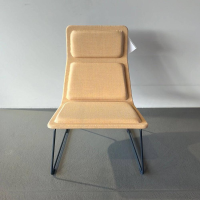 Cappellini - Sessel Low Pad LW 3 Stoff B LO 1048 Grigio Anthrazit Gelb Gestell Schwarz Matt Pulverbeschichtet - 7
