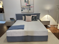 Interlübke - 2er-Set Nachtkästchen Cube Fine Lack Bisquit Matt MDF Grau Wandhängend - 5