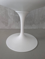 Knoll International - 6er-Set Tulip Armless Auflage Stoff Col.1401 Olive Grün Gestell Weiß Drehbar - 8