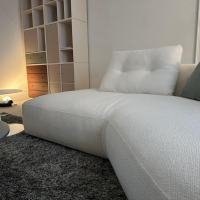 Cassina - Sofa Sengu Bold 565 A2 Stoff L Look Bianco Beige Weiß Mit Halbinsel Links Und Rückenkissen - 6