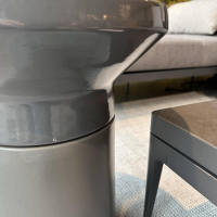 Gloster - Beistelltisch Cosco Platte Teakholz Gestell Keramik Iron Grau Glasiert - 6