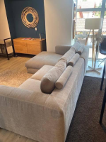 Natura - Ecksofa Stormy Stoff 2 Lapis Khaki Grün Grau Füße Kunststoff Mit Stoff Bezogen - 8