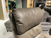 himolla - Sessel Cumulus Quartet 9720 Emil 24L42 R Leder 71 Torro Vulkan Braun Grau Teller Edelstahloptik - 8