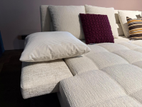 Brühl - Ecksofa Amber Stoff 3690 40 Creme Metallkufe Verchromt Mit Verstellbare Armlehnen Inklusive Kissen - 3