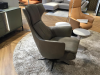 WK Wohnen - Relaxsessel WK 687 Bosso Leder Polo 1091 Braun Grau Gestell Metall Schwarz Mit Elektrischer Verstellung - 8