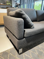 Brühl - Ecksofa Alba Stoff 4448 0099 Grau Metallkufe Verchromt Glänzend Inklusive Armlehnkissen - 5