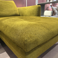 Molteni & C - Ecksofa Paul Stoff Wonder WG 445 Grün Gestell Metall Zinnfarbig - 8