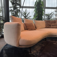 Walter Knoll - Ecksofa Maaru Stoff Safire 0007 Champagne Beige Grau Gestell Bronze Matt Pulverbeschichtet - 10
