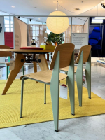 Vitra - 2er-Set Stuhl Standard Eiche Natur Gestell Stahl 13 Prouvé Gris Vermeer Grau Grün Glatt - 5