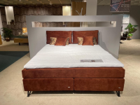 RUF Betten - Boxspringbett Cushido ALX R Stoff 07909 Rot Braun Fuß Mattschwarz Inklusive Kissen - 3