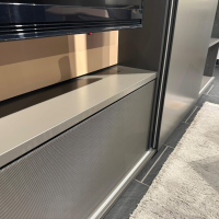 Interlübke - Wohwand Studimo Lack M16 Elephant Grau Rückwand Lack M49 Rosenquarz Rosa Beige Mit TV Und Beleuchtung - 5