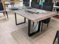 kf furniture - Esstisch Theben Ast-Eiche Gestell Stahl  Pulverbeschichtet Schwarz - 2