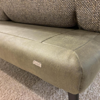 Comfort Republic - Ecksofa Elena Stoff AL Jazz Lime 400 Grau Grün Metallfüße Rund Schwarz Mit Klappbaren Armlehnen Inklusive Kissen - 9