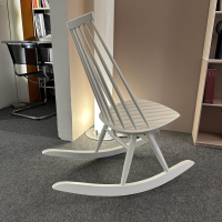 Artek - Schaukelstuhl Mademoiselle Rocking Chair Birke Massiv Lack Weiß - 8