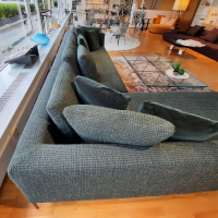B&B Italia - Ecksofa Charles Carré Stoff Sirte Kiefergrün 2909417 Füße Metall Nickel - 8