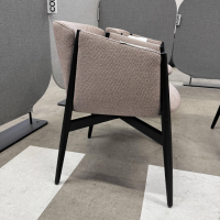 COR - 3er Set Stuhl Kagu 661 Stoff Rohi Onda Shrimp Grau Rosa Gestell Esche Massiv Dunkel Lackiert - 5