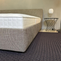 Walter Knoll - Polsterbett Yuuto 810 200 Stoff Tio 0301 Grau Braun Sockel Schwarz ohne Matratze ohne Lattenrost - 6