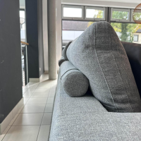 Flexform - Ecksofa Campiello Stoff Extra Elvira N1724 Grau Füße Metall Brüniert Inklusive 8 Kissen - 7