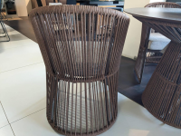 Eigene Herstellung - Varaschin Outdoor-Tischgruppe Tibidado Corton Bordo Marone Tisch mit 3 Stühlen - 4