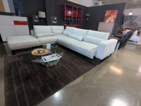 Musterring - Ecksofa JustB PM 100 Stoff Yelda Natur Creme Füße Schwarz mit 5 Kissen - 8