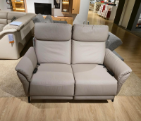 Mondo - Sofa Sunatra Stoff Caballo Light Grey Grau Metallfuß Schwarz Matt Mit Motorischer Herz Waage Funktion - 6