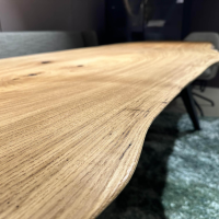 WK Wohnen - Esstisch WK 855 Platte Wildeiche Natur Geölt Gestell Anthrazit Pulverbeschichtet - 6