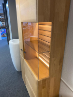 MCA Furniture - Wohnwand Girona Ast-Balkeneiche Massiv Keilgezinkt - 12