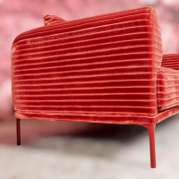IP Design - Sofa Loop 2/75 Stoff Glory IP1791-262 Rot Füße Rot - 3