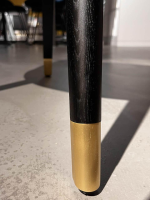 Baxter - 2er Set Armlehnstuhl Colette Sitz Leder Texture Day Chain Weiß Schwarz Rücken Leder Kashmir Fumée Anthrazit Gestell Schwarz - 5