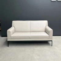 Jori - Sofa Glove Pure Leder Celia Egg Creme Füße Metall Schwarz Pulverbeschichtet Mit Verstellbaren Armlehnen - 6