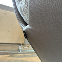 COR - Lounge Sessel Cordia Stoff 9129 Stahl Grau Schale Leder 171 Anthrazit Gestell Aluminium Poliert Inklusive Hocker - 2