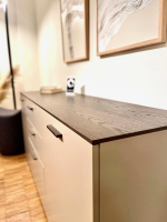 Contur - Kommode 3900 Block Lack Grau Abdeckplatte Wildeiche Dunkel - 5