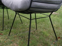 Freifrau - 2er Set Stuhl Leyasol High Stoff Lopi Cloud Drahtgestell ME001 Schwarz Mit Kunststoffgleitern - 9