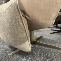 Jori - Relaxsessel Raydreamer JR 7450 Mono Move Medi Innen Stoff Mumble Gesso Beige Außen Leder Nubuck Cream Beige - 2