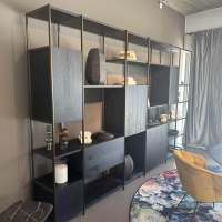 Janua - Regalsystem BC 06 RooM68 Eiche Schwarz Gebeizt Und Aluminium Eloxiert C33 Bronze - 4