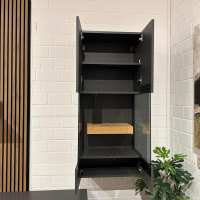 Loddenkemper - Wohnwand Minos 9806 Lack Schiefergrau Matt Absetzung Balkeneiche - 8