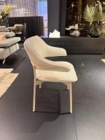 himolla - Armlehnstuhl Dining 1471 Stoff 20 Q2 Loop Basic Beige Gestell Metall Beige Pulverbeschichtet - 5