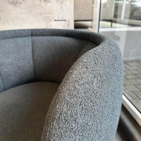 Wittmann - Sessel 25613D Vuelta 80 Stoff A Hug Me 083 Grau Gestell Metall Bronze Pulverbeschichtet - 2